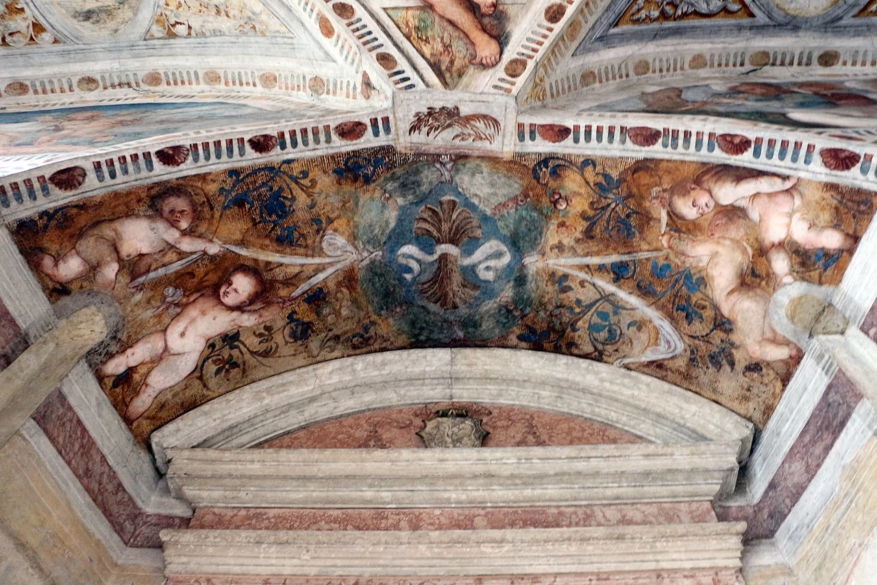 Il Romanino-33-Putti con festone-Castello di Belgioioso
